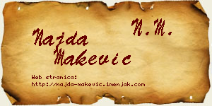 Najda Makević vizit kartica